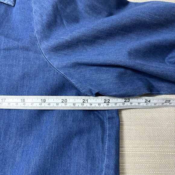 Vintage Y2K Geometric Shapes Art to Wear Boho Long Sleeve Denim Button Up M USA - Picture 6 of 8